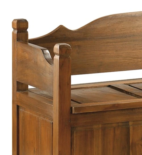 MOYCOR Banquettes Banc Avec Coffre De Rangement En Mindi Marron L110 5 MOYCOR Banquettes Banc Avec Coffre De Rangement En Mindi Marron L110 – Image 3