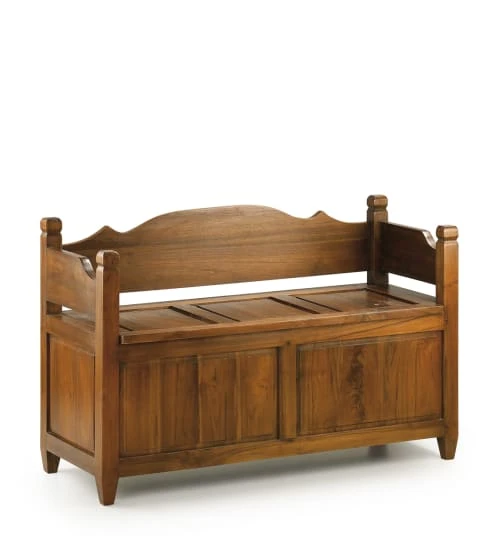 MOYCOR Banquettes Banc Avec Coffre De Rangement En Mindi Marron L110 3 MOYCOR Banquettes Banc Avec Coffre De Rangement En Mindi Marron L110