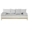 Maisons Du Monde Banquettes Banquette 2/3 Places En Coton Gris Et Blanc