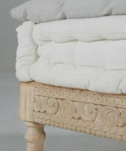 Maisons Du Monde Banquettes Banquette 2/3 Places En Coton Gris Et Blanc -Magasin Méridiennes banquette 2 3 places en coton gris et blanc 1000 15 8 165935 3