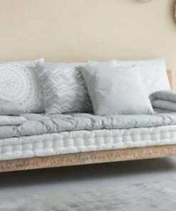 Maisons Du Monde Banquettes Banquette 2/3 Places En Coton Gris Et Blanc -Magasin Méridiennes banquette 2 3 places en coton gris et blanc 1000 15 8 165935 9