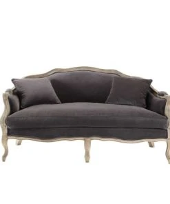 Maisons Du Monde Banquettes Banquette 2/3 Places En Velours Anthracite