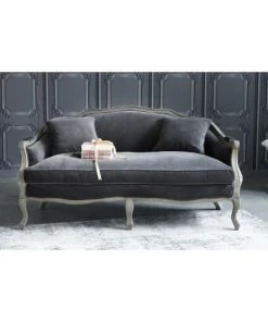 Maisons Du Monde Banquettes Banquette 2/3 Places En Velours Anthracite -Magasin Méridiennes banquette 2 3 places en velours anthracite 1000 12 3 141248 4