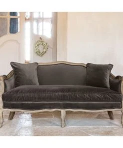 Maisons Du Monde Banquettes Banquette 2/3 Places En Velours Anthracite -Magasin Méridiennes banquette 2 3 places en velours anthracite 1000 12 3 141248 8