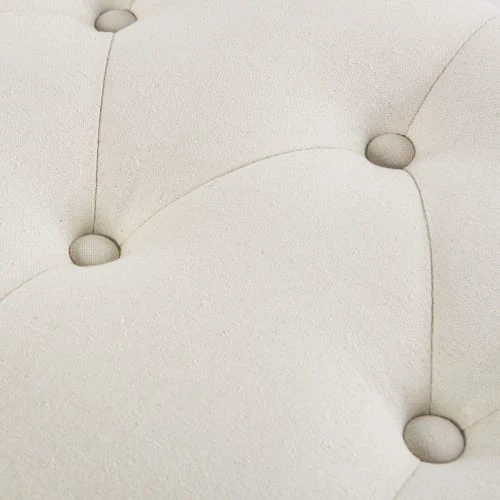 Maisons Du Monde Banquettes Banquette 2 Places Capitonnée écru Et Hévéa 5 Maisons Du Monde Banquettes Banquette 2 Places Capitonnée écru Et Hévéa – Image 3