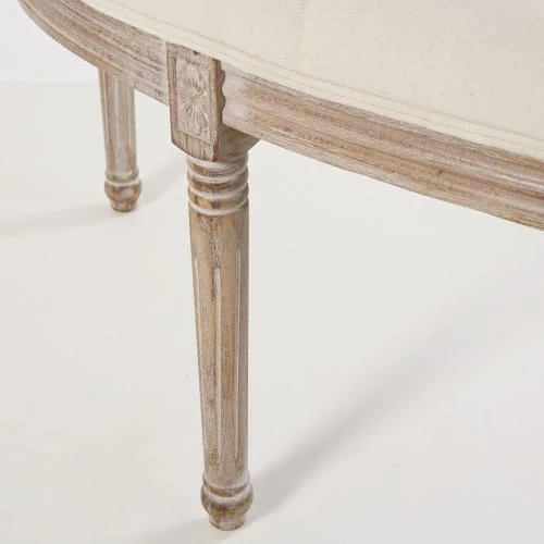 Maisons Du Monde Banquettes Banquette 2 Places Capitonnée écru Et Hévéa 6 Maisons Du Monde Banquettes Banquette 2 Places Capitonnée écru Et Hévéa – Image 4