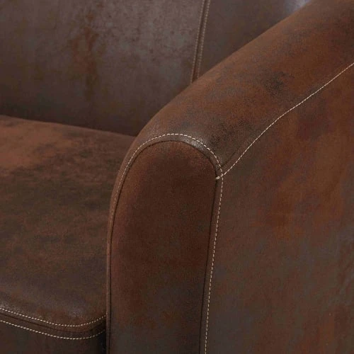 Maisons Du Monde Canapés Petits Prix Banquette 2 Places En Suédine Marron 5 Maisons Du Monde Canapés Petits Prix Banquette 2 Places En Suédine Marron – Image 3