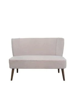 Drawer Banquettes Banquette 2 Places En Tissu Bouclette Pieds Foncé Beige