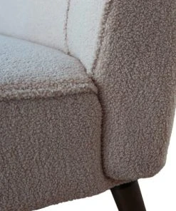 Drawer Banquettes Banquette 2 Places En Tissu Bouclette Pieds Foncé Beige -Magasin Méridiennes banquette 2 places en tissu bouclette pieds fonce beige 5