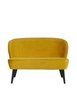 Woood Canapés Petits Prix Banquette 2 Places Velours Ocre