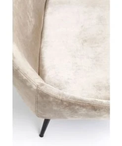 Kare Design Banquettes Banquette 3 Places En Velours Beige -Magasin Méridiennes banquette 3 places en velours beige 2