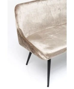 Kare Design Banquettes Banquette 3 Places En Velours Beige -Magasin Méridiennes banquette 3 places en velours beige 4