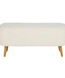 Maisons Du Monde Banquettes Banquette à Bouclettes Blanches