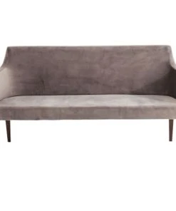 Kare Design Banquettes Banquette Avec Accoudoirs 3 Places En Velours Gris
