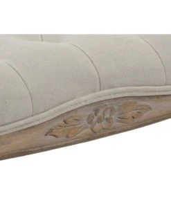 Wadiga Banquettes Banquette Capitonnée Classique Bois Naturel Et Polyester Beige -Magasin Méridiennes banquette capitonnee classique bois naturel et polyester beige 2
