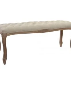 Wadiga Banquettes Banquette Capitonnée Classique Bois Naturel Et Polyester Beige