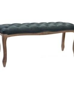 Wadiga Banquettes Banquette Capitonnée Classique Bois Naturel Et Polyester Gris