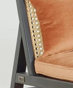 Robin Des Bois Banquettes Banquette Chêne Laqué Noir Cannage Et Velours 2 Places Caramel -Magasin Méridiennes banquette chene laque noir cannage et velours 2 places caramel 2