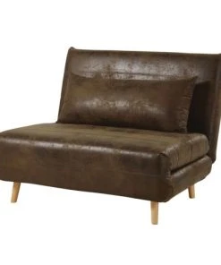 Maisons Du Monde Canapés Petits Prix Banquette Clic-clac 1 Place En Suédine Marron