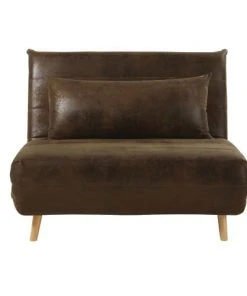 Maisons Du Monde Canapés Petits Prix Banquette Clic-clac 1 Place En Suédine Marron -Magasin Méridiennes banquette clic clac 1 place en suedine marron 1000 10 26 186330 2