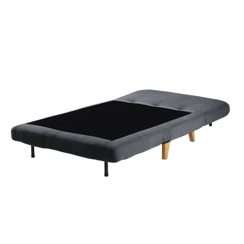 Maisons Du Monde Canapés Petits Prix Banquette Clic-clac 1 Place En Velours Gris Anthracite 4 Maisons Du Monde Canapés Petits Prix Banquette Clic-clac 1 Place En Velours Gris Anthracite – Image 2