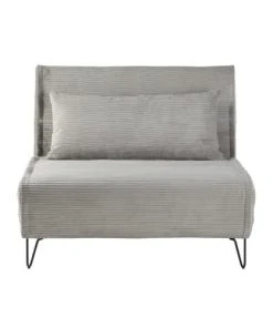 Maisons Du Monde Canapés Petits Prix Banquette Clic-clac 1 Place En Velours Gris Clair