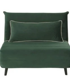 Maisons Du Monde Canapés Petits Prix Banquette Clic-clac 1 Place En Velours Vert