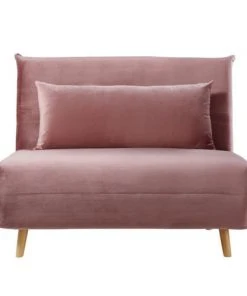 Maisons Du Monde Canapés Petits Prix Banquette Clic-clac 1 Place En Velours Vieux Rose -Magasin Méridiennes banquette clic clac 1 place en velours vieux rose 1000 14 30 186334 2