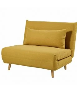 Maisons Du Monde Canapés Petits Prix Banquette Clic-clac 1 Place Jaune Moutarde