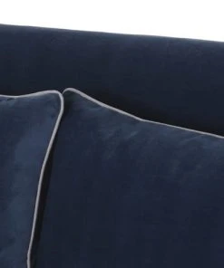 Maisons Du Monde Canapés Petits Prix Banquette Clic-clac 2 Places En Velours Bleu -Magasin Méridiennes banquette clic clac 2 places en velours bleu 1000 5 25 216177 5