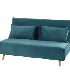 Maisons Du Monde Canapés Petits Prix Banquette Clic-clac 2 Places En Velours Bleu Pétrole -Magasin Méridiennes banquette clic clac 2 places en velours bleu petrole 1000 16 32 186336 2