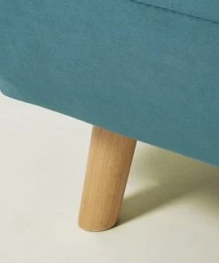 Maisons Du Monde Canapés Petits Prix Banquette Clic-clac 2 Places En Velours Bleu Pétrole -Magasin Méridiennes banquette clic clac 2 places en velours bleu petrole 1000 16 32 186336 3