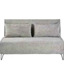 Maisons Du Monde Canapés Petits Prix Banquette Clic-clac 2 Places En Velours Gris Clair