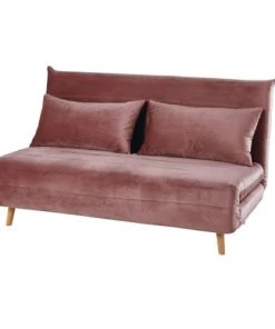 Maisons Du Monde Canapés Petits Prix Banquette Clic-clac 2 Places En Velours Vieux Rose -Magasin Méridiennes banquette clic clac 2 places en velours vieux rose 1000 0 33 186337 2