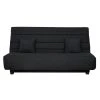 Relaxima Canapés Petits Prix Banquette Clic-Clac Noir - 3 Places