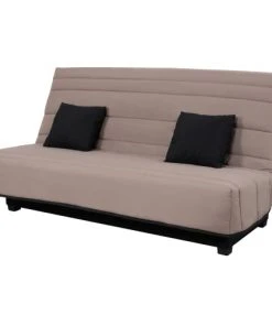 Relaxima Canapés Petits Prix Banquette Clic-Clac Taupe - 3 Places