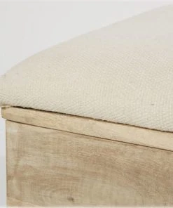 Maisons Du Monde Banquettes Banquette Coffre 2 Places En Coton écru Et Manguier -Magasin Méridiennes banquette coffre 2 places en coton ecru et manguier 1000 3 21 189400 4