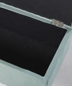 Maisons Du Monde Banquettes Banquette Coffre 2 Places En Lin Vert Et Hévéa -Magasin Méridiennes banquette coffre 2 places en lin vert et hevea 1000 1 19 190792 5