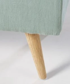 Maisons Du Monde Banquettes Banquette Coffre 2 Places En Lin Vert Et Hévéa -Magasin Méridiennes banquette coffre 2 places en lin vert et hevea 1000 1 19 190792 6