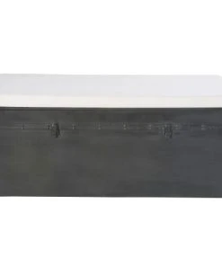 Maisons Du Monde Banquettes Banquette Coffre 3 Places En Coton écru Et Métal Noir