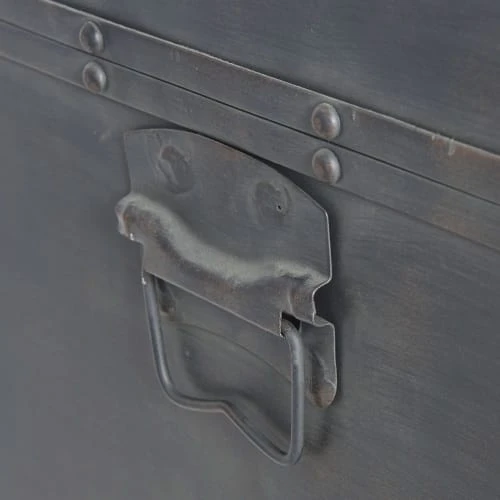 Maisons Du Monde Banquettes Banquette Coffre 3 Places En Coton écru Et Métal Noir 6 Maisons Du Monde Banquettes Banquette Coffre 3 Places En Coton écru Et Métal Noir – Image 4