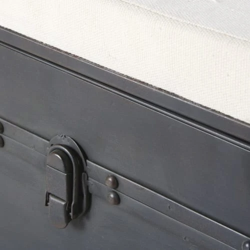 Maisons Du Monde Banquettes Banquette Coffre 3 Places En Coton écru Et Métal Noir 8 Maisons Du Monde Banquettes Banquette Coffre 3 Places En Coton écru Et Métal Noir – Image 6