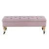 Maisons Du Monde Banquettes Banquette Coffre à Roulettes En Lin Rose -Magasin Méridiennes banquette coffre a roulettes en lin rose 1000 2 20 176853 6