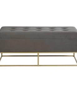 Maisons Du Monde Banquettes Banquette Coffre De Rangement Gris Anthracite