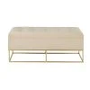 Maisons Du Monde Banquettes Banquette Coffre écrue Et Dorée -Magasin Méridiennes banquette coffre ecrue et doree 1000 0 9 210749 1