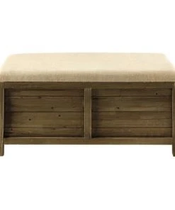 Maisons Du Monde Assises Banquette Coffre En Sapin Et Jute