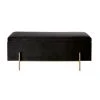 Maisons Du Monde Banquettes Banquette Coffre En Velours Noir Et Métal Doré