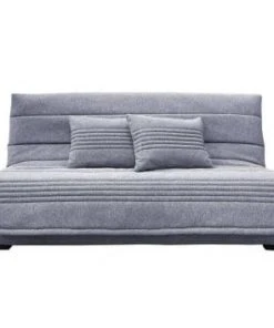 DIVA SALON Banquette Convertible Clic-clac 3 Places En Tissu Gris Bleu