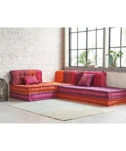 Maisons Du Monde Canapés D'angle Banquette D'angle Modulable 6 Places En Coton -Magasin Méridiennes banquette d angle modulable 6 places en coton 1000 8 22 133764 6