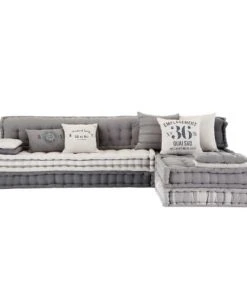 Maisons Du Monde Canapés D'angle Banquette D'angle Modulable 6 Places En Coton Gris